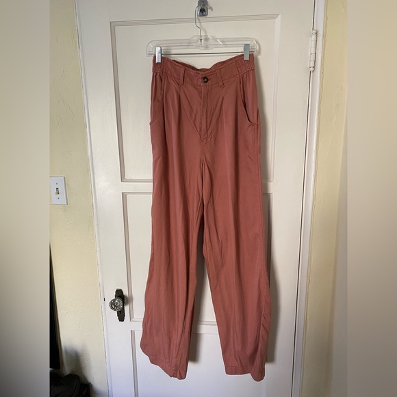 Madewell The Tall Neale Straight-Leg Pant in Drapeweave, Dried Rose, Size 4 Tall - Picture 7 of 12